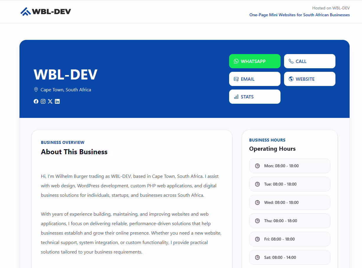 Mini Website Demo